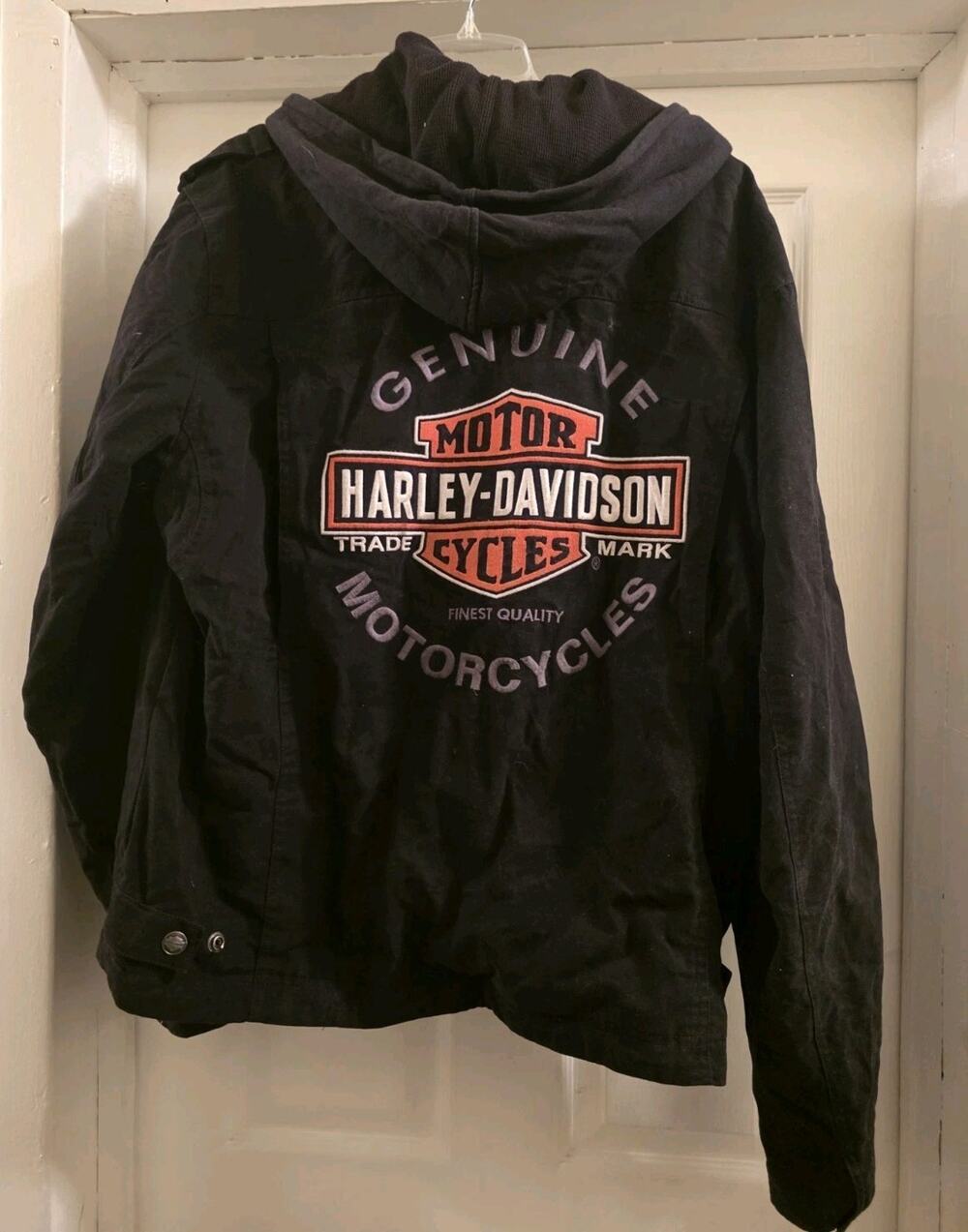 Harley Davidson Embroidered 3 in 1 Jacket Biker Motorcycle Riding Mens XL Tall